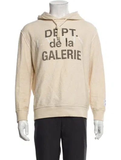 Pre-owned Lanvin X Gallery Dept Graphic Print Crew Neck Hoodie In Neutral