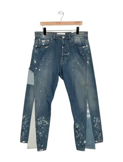 Pre-owned Lanvin X Gallery Dept Straight-leg Jeans In Blue