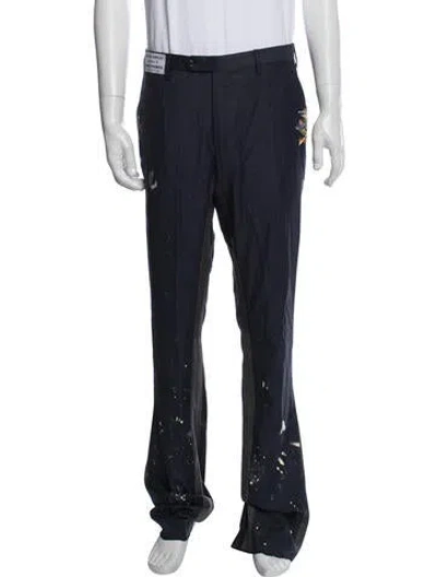 Pre-owned Lanvin X Gallery Dept Wool Pants In Blue