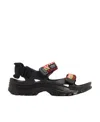 Lanvin Black Suicoke Edition Curb Laces Sandals In Black