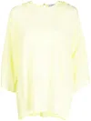 Lanvin Circular Collar Loose Fit Top In Yellow