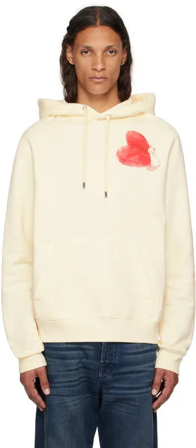 Lanvin Yellow Qixi Hoodie In 021 Cream