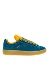 Lanvin 'suede Low-top Rubber Sole Sneakers' In Light Blue
