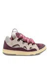 Lanvin Curb Leather Sneakers In Multi