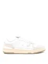 Lanvin Mesh And Leather Clay Sneakers With In Blanco