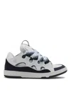 Lanvin Curb Lace-up Sneakers In White