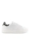 Lanvin Ddb0 Sneakers In Leather With Applied Studs In White