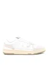 Lanvin Mesh And Leather Clay Sneakers With In White