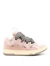 Lanvin Curb Sneakers With Padded Tongue And Rubber Sole In Pink