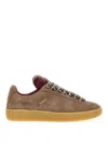 Lanvin Curb Lite Suede Sneakers In Multicolour
