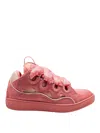Lanvin Sneakers Curb En Cuir Pour Femme In Pink