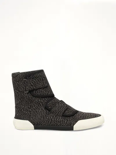 Lanvin Zebra High Sneaker In Gray