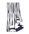 Lanvin Zebra Pattern Pleated Mid-length Skirt In Black