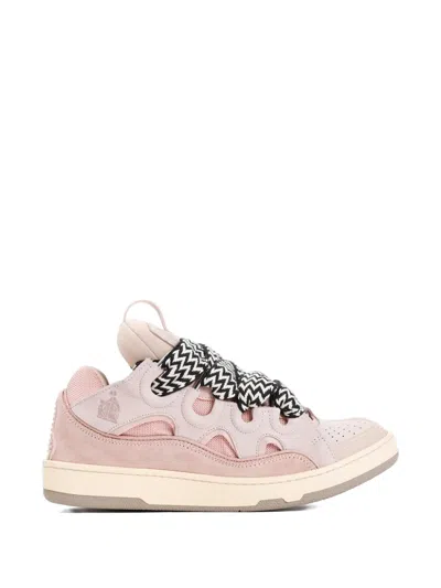 Lanvin Zigzag-laces Sneakers In Pink