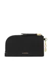 Lanvin Zip-around Leather Wallet In Black