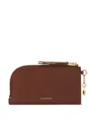 Lanvin Zip-around Leather Wallet In Brown