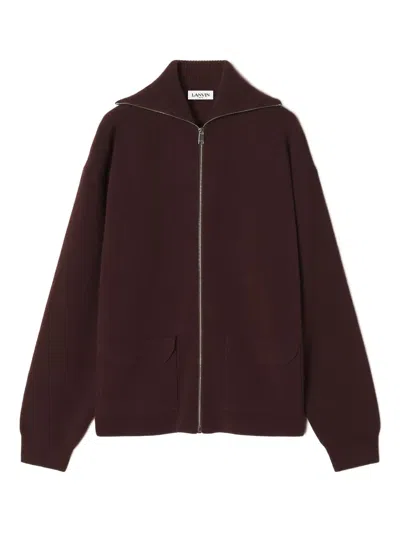 LANVIN ZIP-FASTENING CASHMERE CARDIGAN