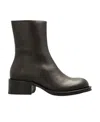 Lanvin Woman Ankle Boots Dark Brown Size 8 Calfskin In Black