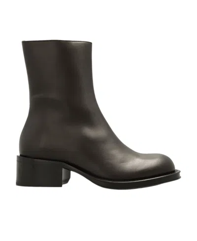 LANVIN LANVIN ZIP DETAILED ANKLE BOOTS