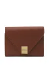 Lanvin Concerto Arpege Leather Wallet In Brown