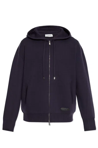 LANVIN DRAWSTRING ZIP-UP HOODIE