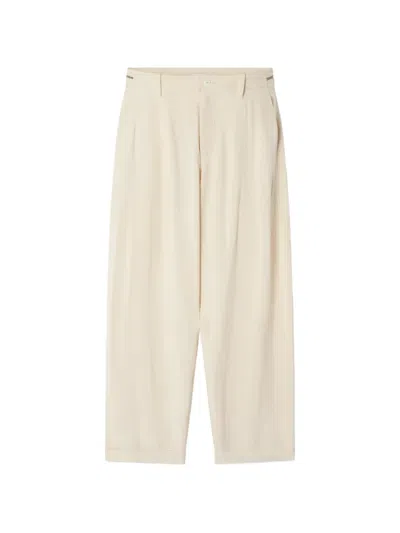 Lanvin Zip-detail Trousers In Neutral