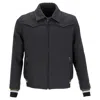 Lanvin Zipped Bomber Jacket In Grey Wool In Grey