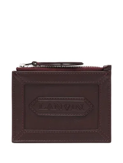 LANVIN LANVIN ZIPPED CARD HOLDER WITH  LABEL ACCESSORIES