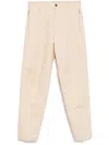 Lanvin Zipped Hem Tapered Trousers In 中性色