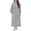 Lanz Of Salzburg Ballet Nightgown In Gray