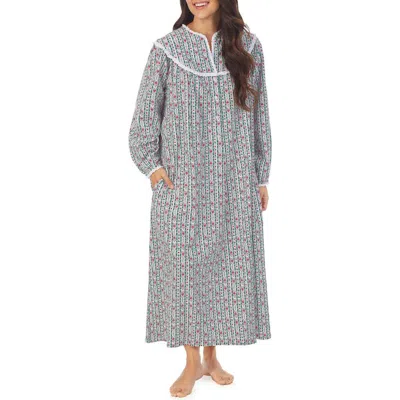 Lanz Of Salzburg Ballet Nightgown In Hunter Print