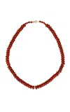 Laoli 14k And 18k Yellow Gold Rouge Necklace In Red