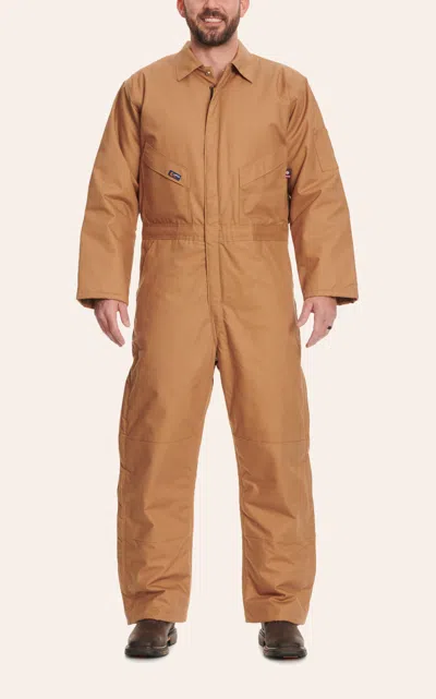 Lapco Fr Cinnamon Brown 9 Oz. Insulated Wind-shielding Coveralls
