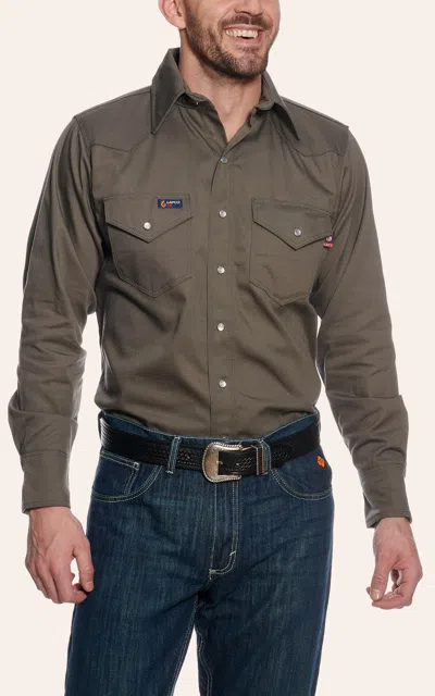Lapco Gray Flame Resistant Workshirt