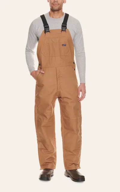 Lapco Men's Windshield Brown 9 oz Hrc4 Insulated Bib Fr Overalls