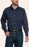 Lapco Navy Flame Resistant Workshirt In Blue