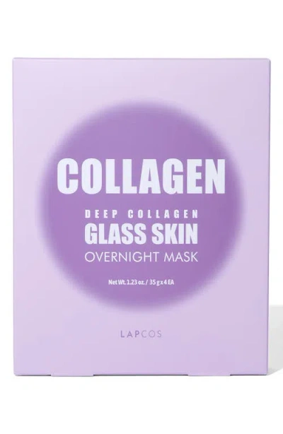 Lapcos Deep Collagen Glass Skin Overnight Sheet Mask In Purple