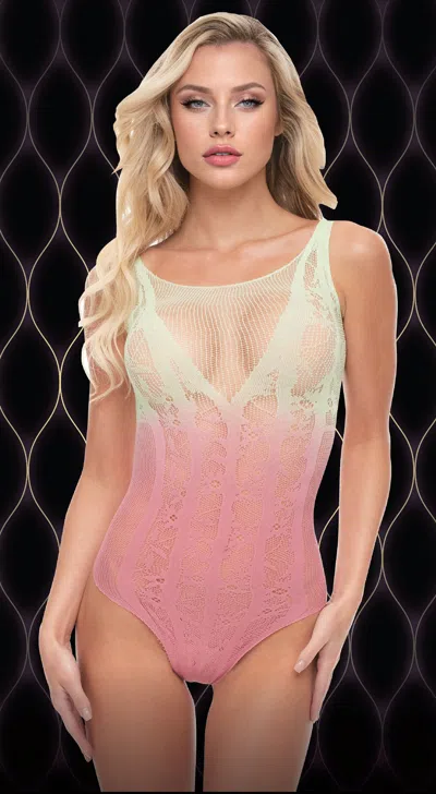 Lapdance Rosy Sunset Bodysuit - Os In Pink