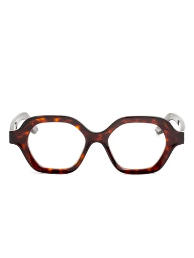 Lapima Alice Geometric-frame Glasses In Brown