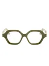 Lapima Alice Geometric-frame Glasses In Green