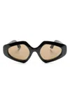 Lapima Antonia Oversize-frame Sunglasses In 黑色