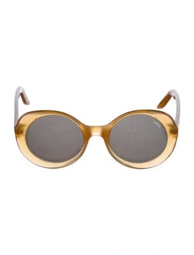 Pre-owned Lapima Carlota Round Sunglasses In Orange