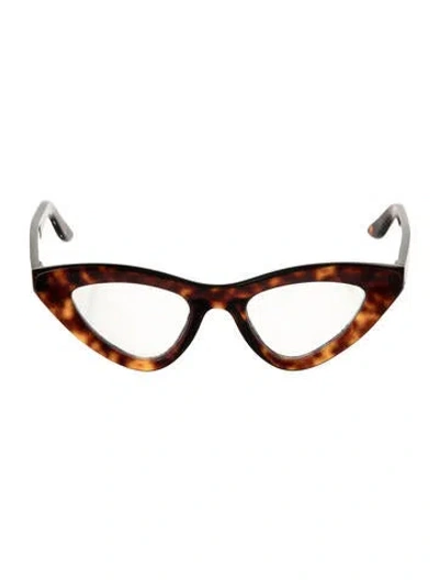 Pre-owned Lapima Cat-eye Eyeglasses In Brown