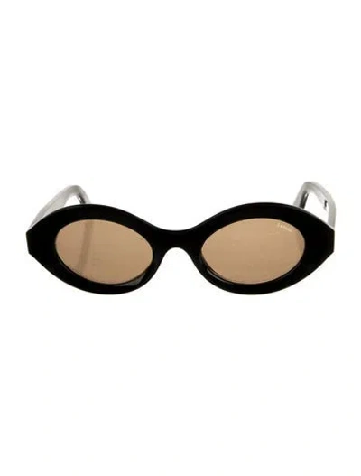 Pre-owned Lapima Cat-eye Tinted Sunglasses In Black