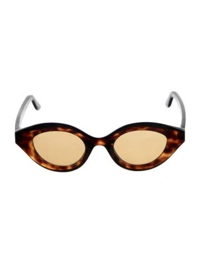 Pre-owned Lapima Cat-eye Tinted Sunglasses In Brown