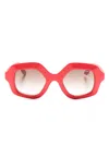 Lapima Cecilia Oversize-frame Sunglasses In 红色