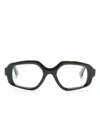 Lapima Elisa Geometric-frame Glasses In Green