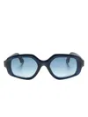 Lapima Elisa Geometric-frame Sunglasses In Blue