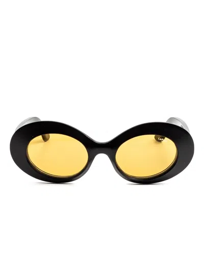 Lapima Ines Oval-frame Sunglasses In Yellow