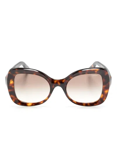 Lapima Isabel Oversize-frame Sunglasses In 褐色